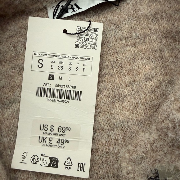 Zara sweater cardigan small - Picture 4 of 9